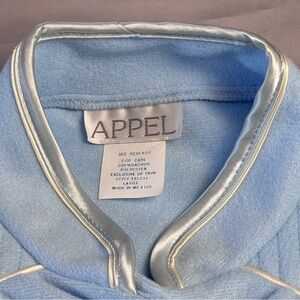 NWT Vintage APPEL Baby Blue Women’s Night Gown Large Pearl Snap Buttons